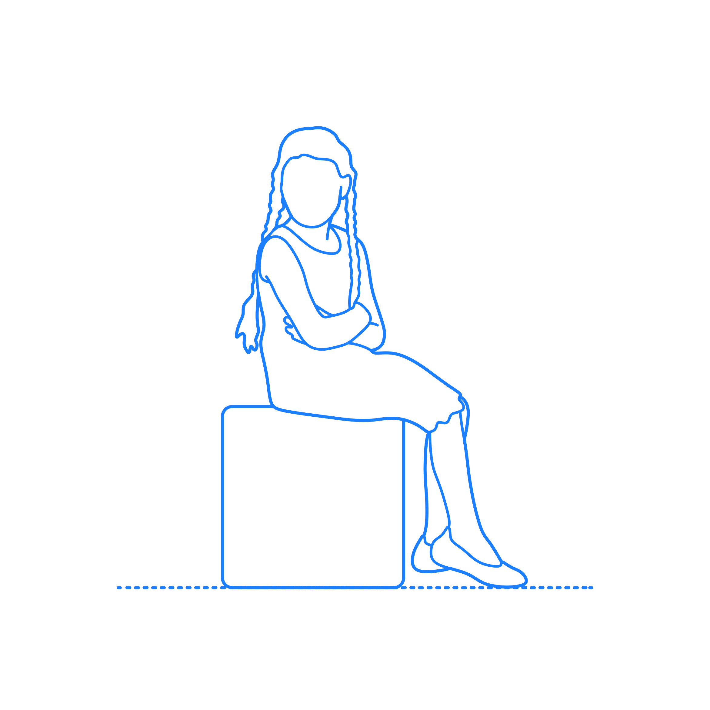 Furniture Poufs Cube Outline Svg File Free Vectors